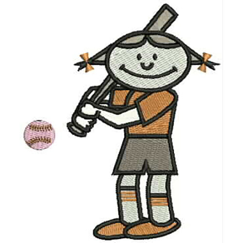 Machine Embroidery Designs - Softball(1) - Threadart.com