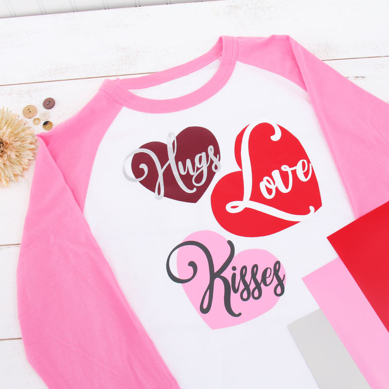 Pink Iron On Vinyl - Heat Transfer Pack of  Sheets - Threadart.com