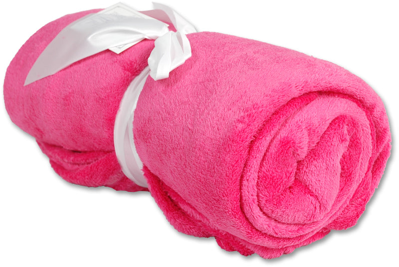 Plush Fleece Blanket - Hot Pink - Threadart.com