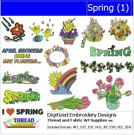 Machine Embroidery Designs - Spring(1) — Threadart.com