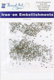Hot Fix Rhinestones - SS6 - Crystal AB - 1440 stones - Threadart.com