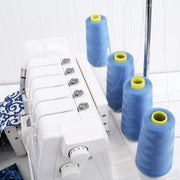 Four Cone Set of Polyester Serger Thread - Mint Green 370 - 2750 Yards Each - Threadart.com