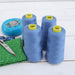 Four Cone Set of Polyester Serger Thread - Sea Foam 208 - 2750 Yards Each - Threadart.com