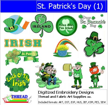 Machine Embroidery Designs - St Patricks Day (1) - Threadart.com