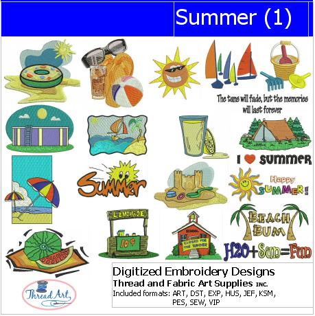 Machine Embroidery Designs - Summer(1) - Threadart.com