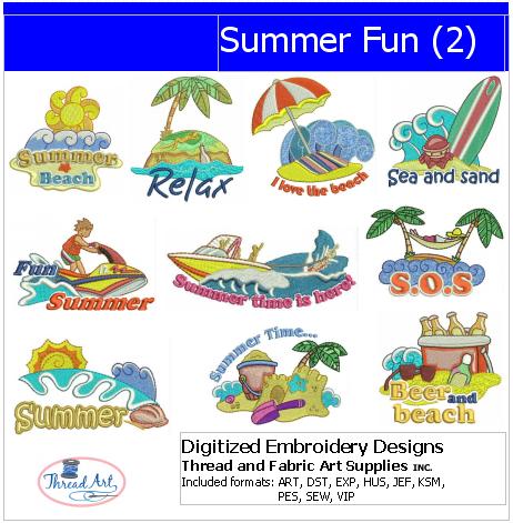 Machine Embroidery Designs - Summer Fun(2) - Threadart.com