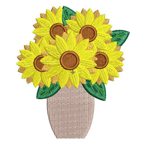 Machine Embroidery Designs - Sunflowers 1 - Threadart.com