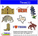 Machine Embroidery Designs - Texas(1) - Threadart.com