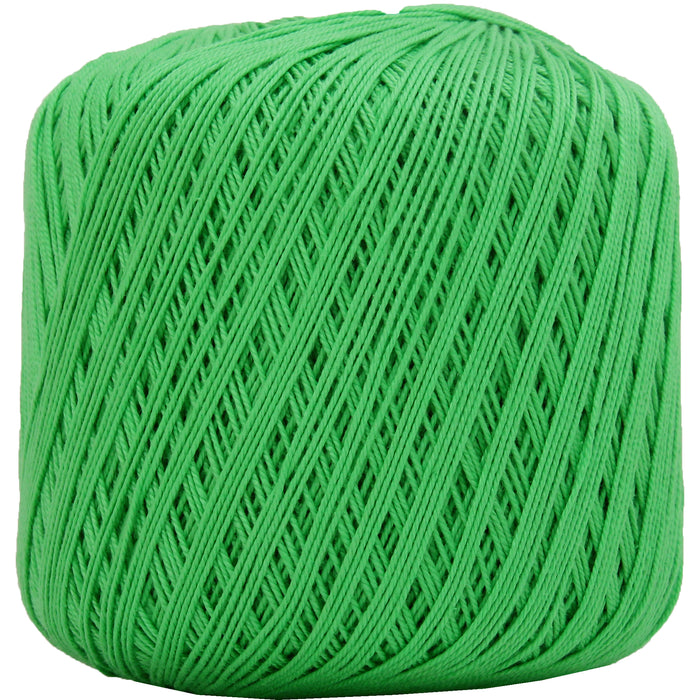 Cotton Crochet Thread - Size 10 - Bright Green - 175 Yds - Threadart.com