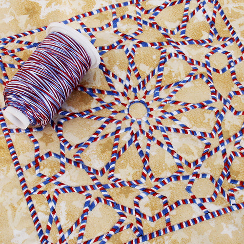 Multicolor Variegated Cotton Thread 600M - Patriotics - Threadart.com