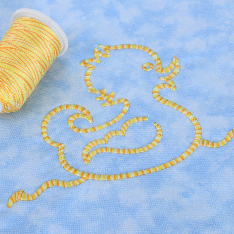 Multicolor Variegated Cotton Thread 600M - SunBurst - Threadart.com