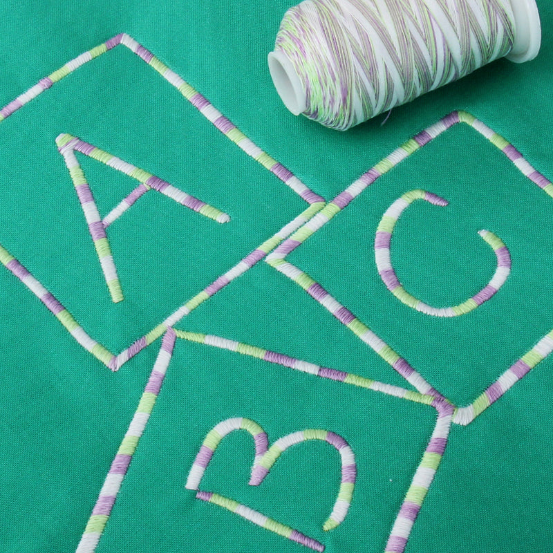 Multicolor Variegated Cotton Thread 600M - Violet Fields - Threadart.com