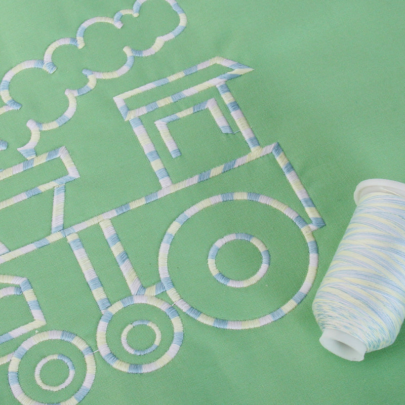 Multicolor Variegated Cotton Thread 600M - Pastel Sky - Threadart.com