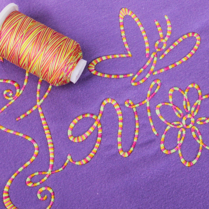 Multicolor Variegated Cotton Thread 600M - Rainbow Brights - Threadart.com