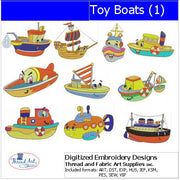 Machine Embroidery Designs - Toy Boats(1) - Threadart.com