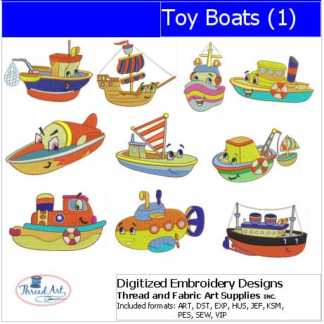 Machine Embroidery Designs - Toy Boats(1) - Threadart.com