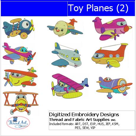Machine Embroidery Designs - Toy Planes(2) - Threadart.com