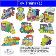 Machine Embroidery Designs - Toy Trains(1) - Threadart.com