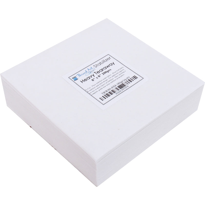 Heavy Tearaway Embroidery Stabilizer - 8x8 200 precut sheets - Threadart.com