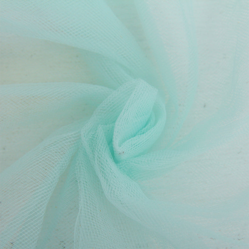 Premium Soft Tulle Fabric Mega Roll - 100 Yards by 6" Wide - Aqua - Threadart.com