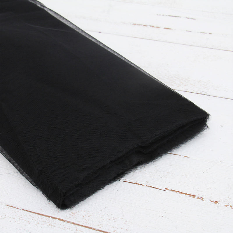Premium Soft Tulle Fabric - 20 Yards by 54" Wide - Black - Threadart.com