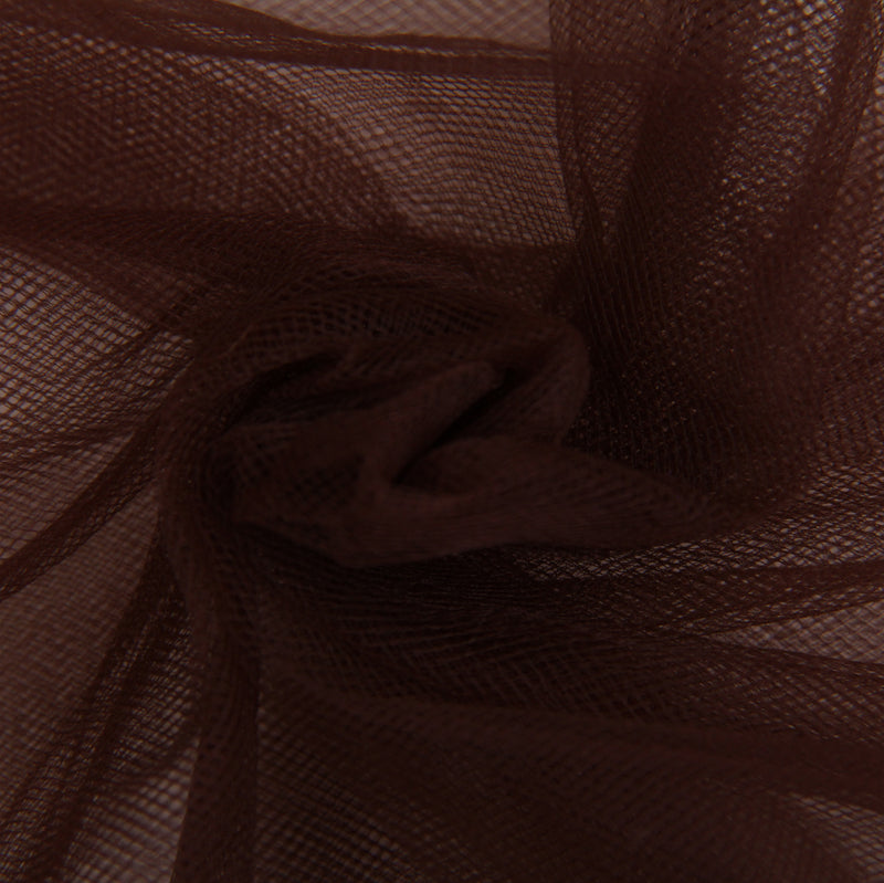 Premium Soft Tulle Fabric - 20 Yards by 54" Wide - Brown - Threadart.com