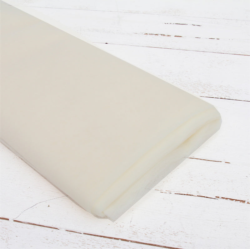 Premium Soft Tulle Fabric - 20 Yards by 54" Wide - Ivory - Threadart.com