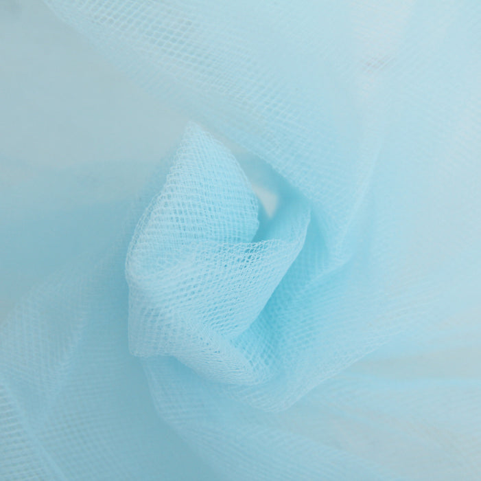 Premium Soft Tulle Fabric Mega Roll - 100 Yards by 6" Wide - Light Blue - Threadart.com