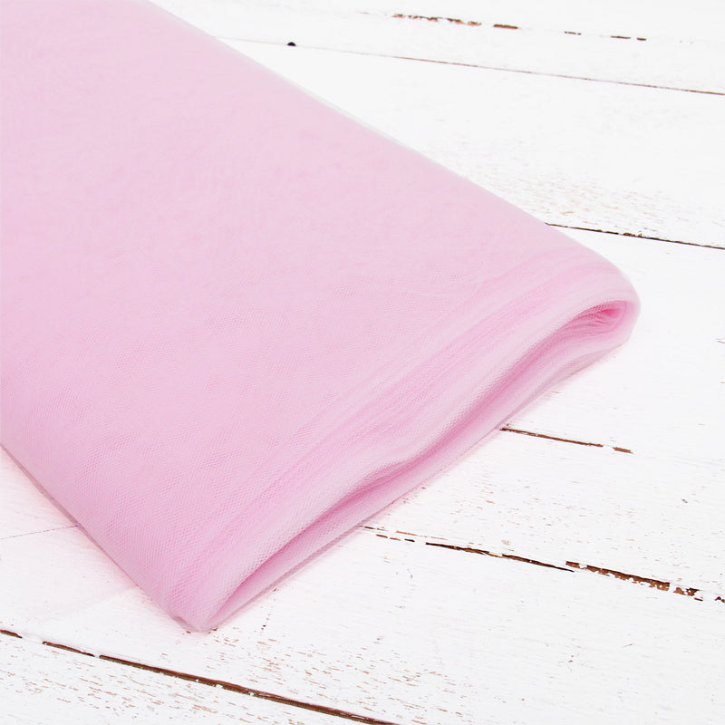 Premium Soft Tulle Fabric - 20 Yards by 54" Wide - Light Pink - Threadart.com
