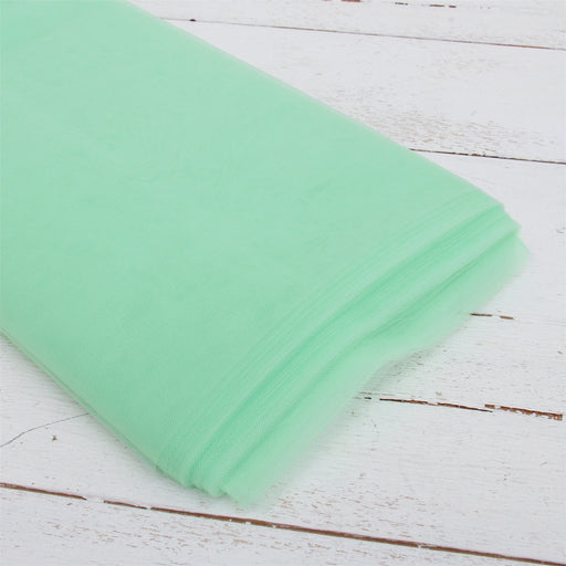 Premium Soft Tulle Fabric - 20 Yards by 54" Wide - Mint - Threadart.com