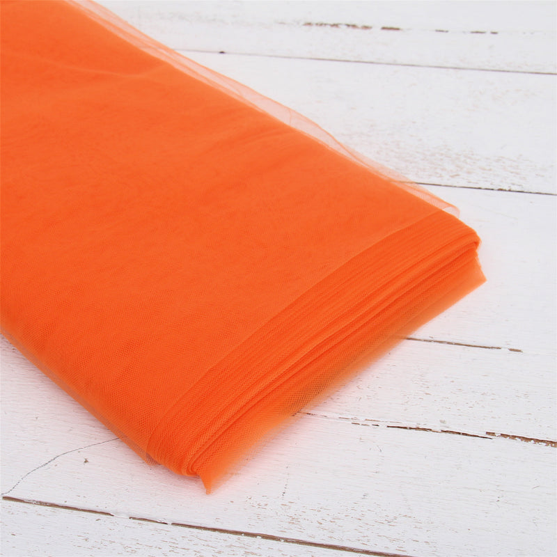 Premium Soft Tulle Fabric - 20 Yards by 54" Wide - Orange - Threadart.com