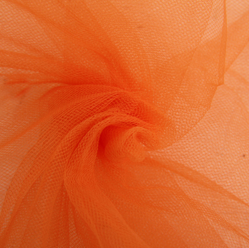 Premium Soft Tulle Fabric - 20 Yards by 54" Wide - Orange - Threadart.com