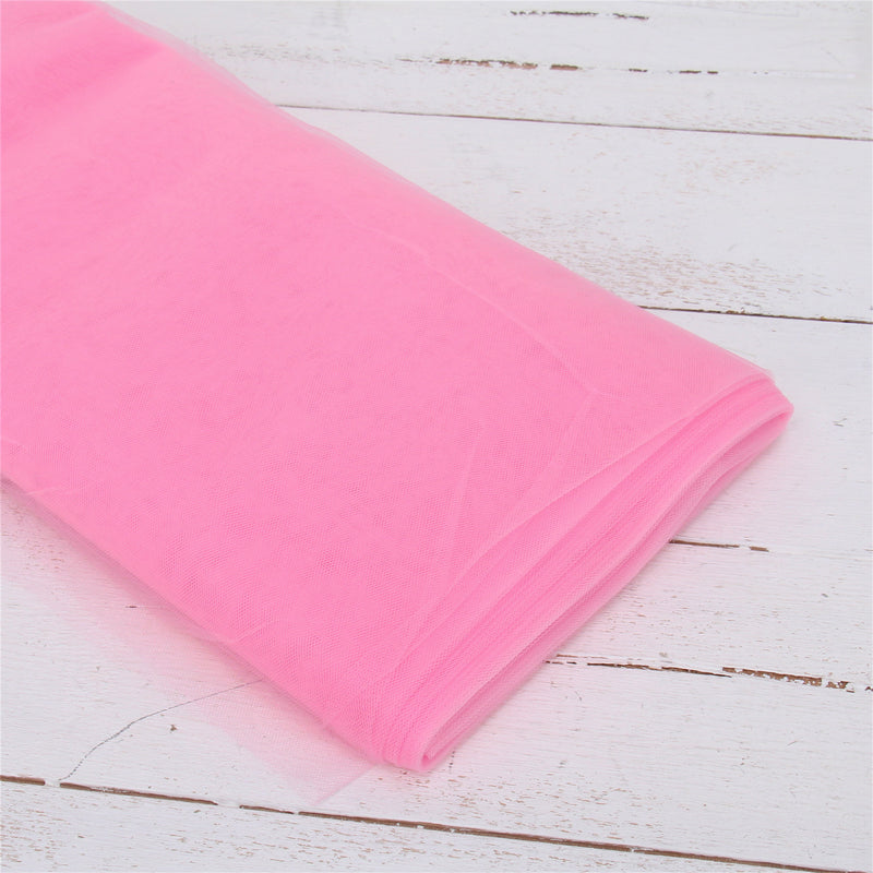 Premium Soft Tulle Fabric - 20 Yards by 54" Wide - Pink - Threadart.com