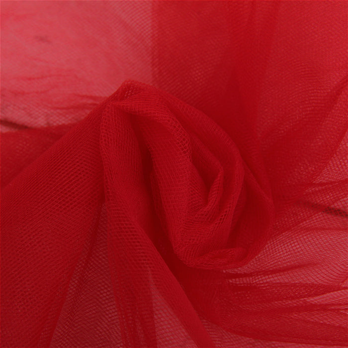 Premium Soft Tulle Fabric - 20 Yards by 54" Wide - Red - Threadart.com