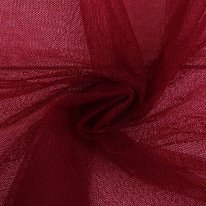 Premium Soft Tulle Fabric - 20 Yards by 54" Wide - Wine - Threadart.com