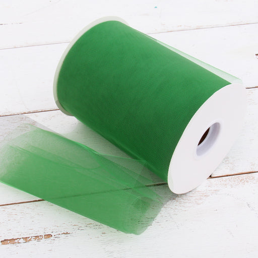 Premium Soft Tulle Fabric Mega Roll - 100 Yards by 6" Wide - Emerald - Threadart.com