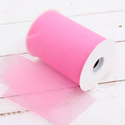 Premium Soft Tulle Fabric Mega Roll - 100 Yards by 6" Wide - Hot Pink - Threadart.com