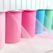 Premium Soft Tulle Fabric Mega Roll - 100 Yards by 6" Wide - Light Blue - Threadart.com