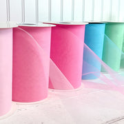 Premium Soft Tulle Fabric Mega Roll - 100 Yards by 6" Wide - Red - Threadart.com