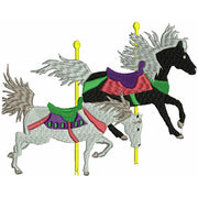 Machine Embroidery Designs - Carousel Horses(1) - Threadart.com