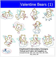 Machine Embroidery Designs - Valentine Bears(1) - Threadart.com