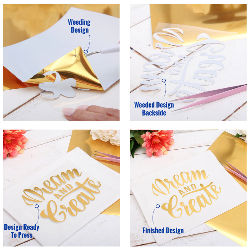 Silver Pattern Metallic Foil Heat Transfer Vinyl 20" Wide Sold By The Yard - Threadart.com