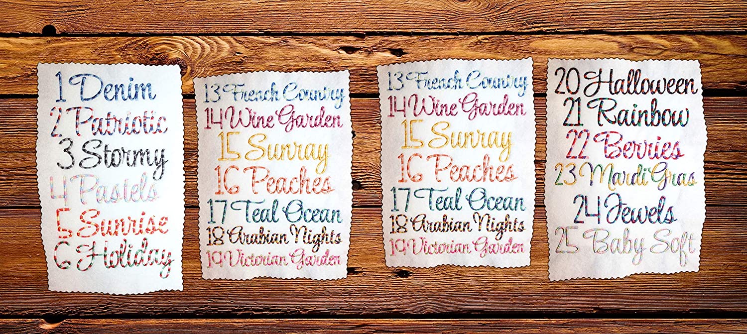 Multicolor Polyester Embroidery Thread No. 10 - Variegated Garden Greens - Threadart.com