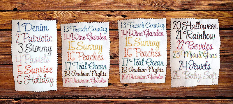 Multicolor Polyester Embroidery Thread No. 19 - Variegated Victorian Garden - Threadart.com