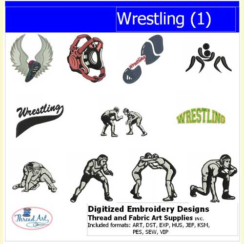 Machine Embroidery Designs - Wrestling(1) - Threadart.com