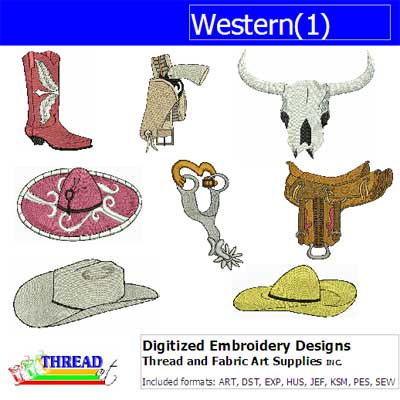 Machine Embroidery Designs - Western(1) - Threadart.com