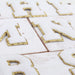 26 Letter Set of White Iron On Varsity Letter Patches - Full Alphabet - Small 5.5 cm Chenille with Gold Glitter - Threadart.com