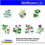 Machine Embroidery Designs - Wildflowers(1) - Threadart.com