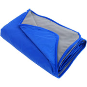 Pack of 3 Waterproof Picnic Blanket - 79"x55" - Royal Blue/Grey - Camping Sports - Threadart.com