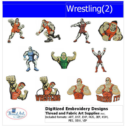 Machine Embroidery Designs - Wrestling(2) - Threadart.com